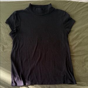 H by Bordeaux Black Short Sleeve Top